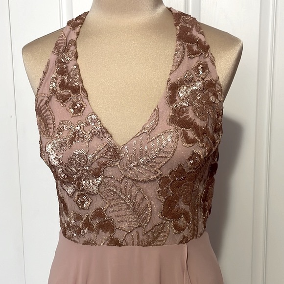 Embroided Chiffon Dress - Picture 2 of 6